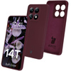 Silikonowe etui Bizon Soft Case do Xiaomi 14T, ciemnofioletowe