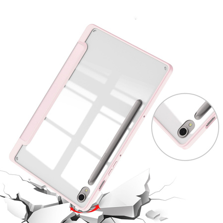 Etui Bizon Case Tab Clear Matt do Galaxy Tab S9, jasnoróżowe