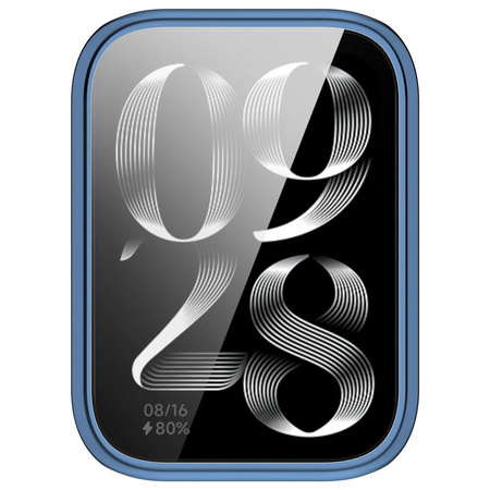 Etui z osłoną ekranu Bizon Case Watch Felipe do Xiaomi Mi Smart Band 9 Pro, niebieskie