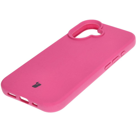 Silikonowe etui Bizon Soft Case do iPhone 16, fuksja