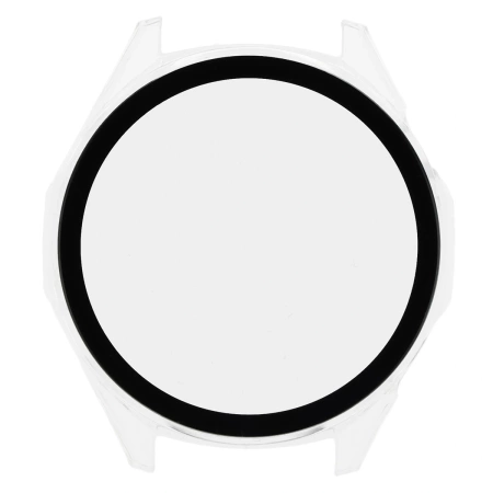 Etui ze szkłem do zegarka Bizon Case Watch Adamo do Huawei Watch GT6 46 mm, przeźroczyste