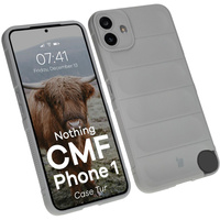 Pancerne etui Bizon Case Tur do Nothing CMF Phone 1, jasnoszare