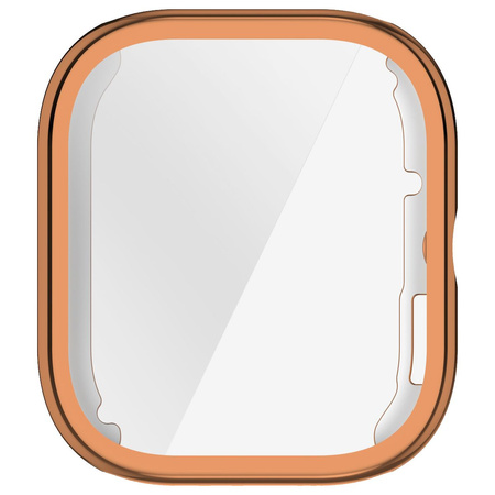 Etui z osłoną ekranu Bizon Case Watch Felipe do Xiaomi Redmi Watch 5, różowozłote