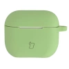 Silikonowe etui z karabińczykiem Bizon Case Headphone Silicone do AirPods 3, jasnozielone