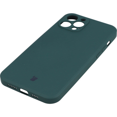 Etui Bizon Case Silicone do iPhone 12 Pro Max, ciemnozielone