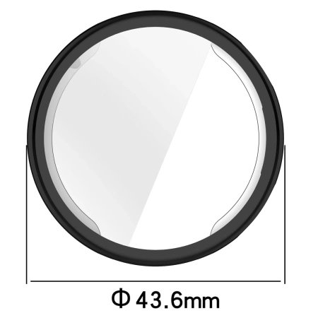 Etui z osłoną ekranu Bizon Case Watch Felipe do Huawei Watch GT6 41 mm, czarne