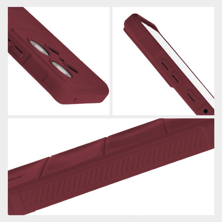 Pancerne etui Bizon Case Tur do Motorola Edge 50 Pro, burgundowe