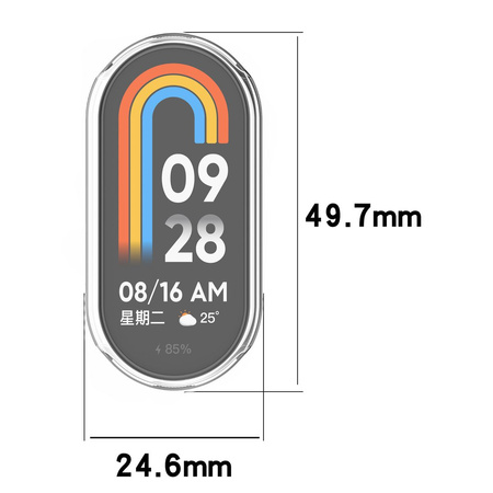Etui Bizon Case Watch Felipe do Xiaomi Smart Band 9, przezroczyste