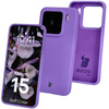 Silikonowe etui Bizon Soft Case do Xiaomi 15, fioletowe