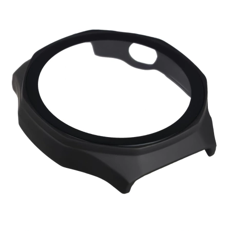 Etui ze szkłem do zegarka Bizon Case Watch Adamo do Huawei Watch GT6 Pro 46 mm, matowe czarne