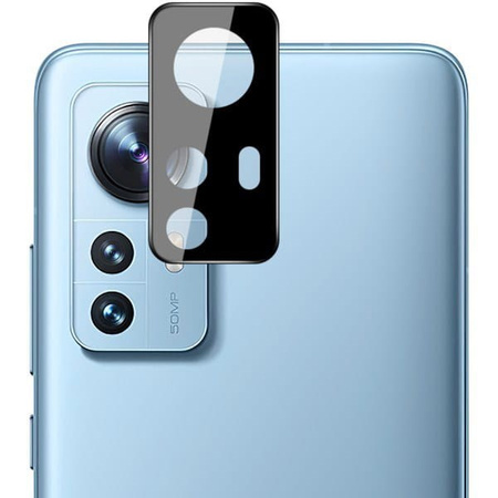 Szkło hartowane Bizon Glass Edge 3D - 2 sztuki + ochrona na obiektyw, Xiaomi 12 / 12X, czarne
