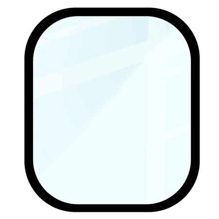 Szkło hybrydowe Bizon Glass Watch Edge Hybrid dla Apple Watch 10 46 mm, czarne