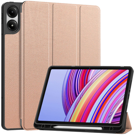 Etui z klapką Bizon Case Tab Lizard do Xiaomi Redmi Pad Pro 12.1, różowozłote