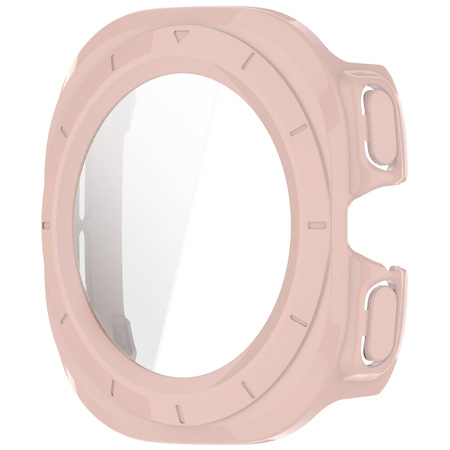 Etui ze szkłem do zegarka Bizon Case+Glass Watch do Galaxy Watch Ultra 2 / 1, różowe