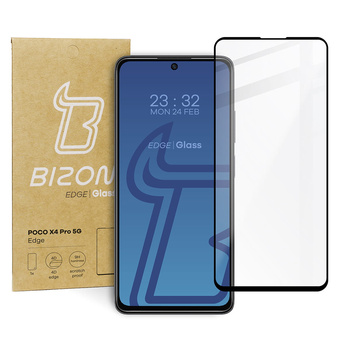 Szkło hartowane Bizon Glass Edge do Poco X4 Pro 5G, czarne