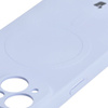Etui silikonowe z pierścieniem magnetycznym Bizon Case Silicone Magnetic do iPhone 15, jasnofioletowe