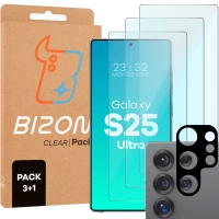 3x Szkło + szybka na aparat Bizon Clear 2 Pack do Xiaomi Redmi 14C 4G