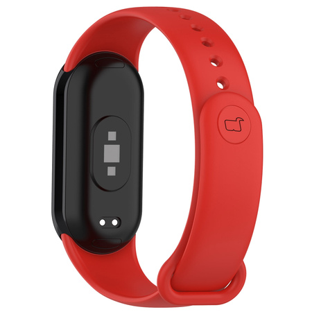 Pasek Bizon Strap Watch Dots do Xiaomi Mi Smart Band 8, czerwony