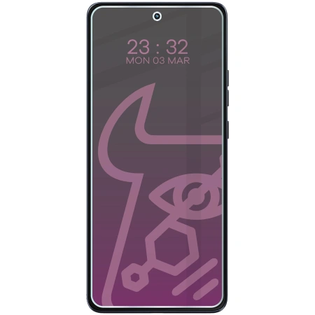 Prywatyzujące szkło hybrydowe Bizon Glass Mule Shadow do Motorola Moto G86 Power 5G, matowe