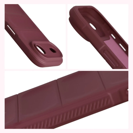 Pancerne etui Bizon Case Tur do iPhone Air, burgundowe