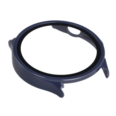 Etui ze szkłem do zegarka Bizon Case Watch Adamo do OnePlus Watch Lite 45 mm / Oppo Watch S 45 mm, granatowe