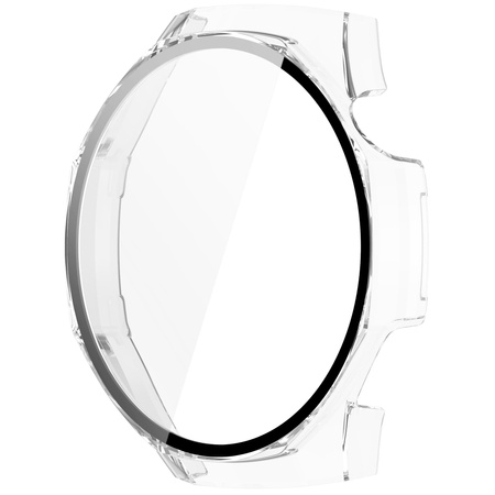 Etui ze szkłem do zegarka Bizon Case Watch Adamo do Huawei Watch GT 5 Pro 46 mm, przeźroczyste