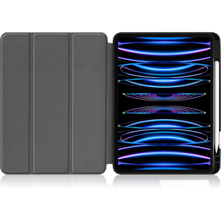 Etui Bizon Case Tab Lizard do iPad Pro 11 2022/2021/2020/2018, ciemnofioletowe
