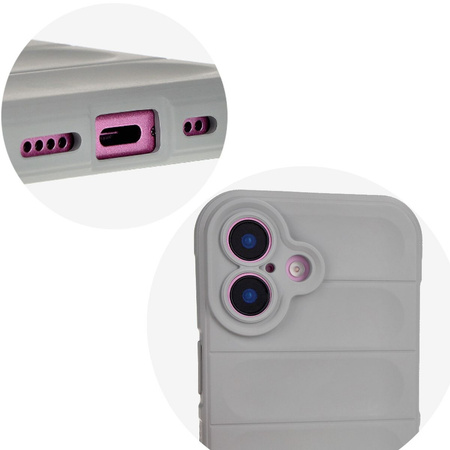 Pancerne etui Bizon Case Tur do iPhone 16, jasnoszare