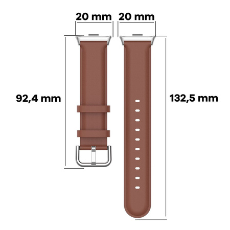 Pasek Bizon Strap Watch Casual do Xiaomi Redmi Watch 5/4 / Smart Band 9/8 Pro, brązowy
