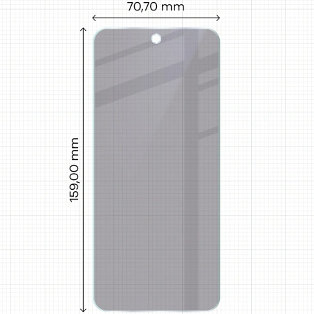 Prywatyzujące szkło hybrydowe Bizon Glass Mule Shadow do Infinix Hot 50i, matowe