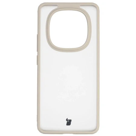 Etui Bizon Case Angelo do Xiaomi Redmi Note 15 / POCO M8 5G, półprzezroczyste z beżową ramką