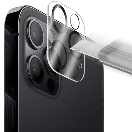 Szkło na aparat Bizon Glass Silk Lens dla iPhone 12 Pro Max, 2 sztuki