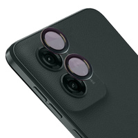 Szkło hartowane na aparat Bizon Glass Snap Lens do Motorola Moto G55 5G, 1 zestaw, czarna ramka