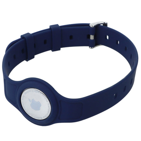 Etui Bizon Case Locator Pets do Apple AirTag, granatowe