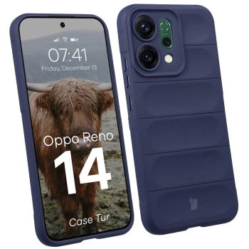 Pancerne etui Bizon Case Tur do Oppo Reno 14, granatowe
