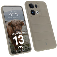 Pancerne etui Bizon Case Tur do Oppo Reno13 Pro, jasnoszare