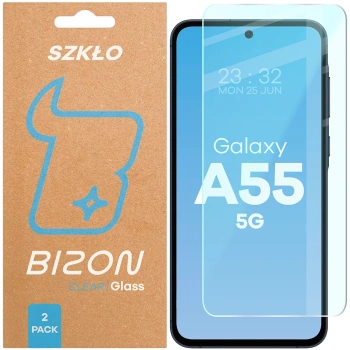 Szkło hartowane Bizon Glass Clear Duo do Galaxy A55 5G, 2 sztuki