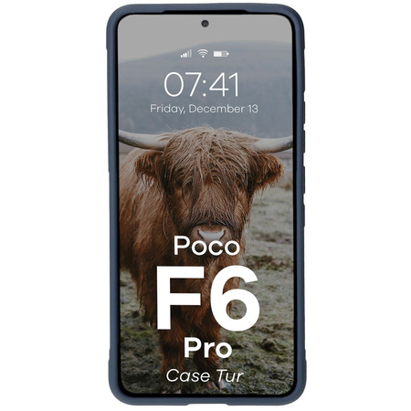 Pancerne etui Bizon Case Tur do Xiaomi Poco F6 Pro, granatowe