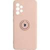 Etui Bizon Case Silicone Ring do Galaxy A52s, A52 5G/4G, jasnoróżowe
