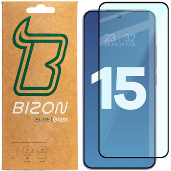 Szkło hartowane Bizon Glass Edge 2 do Galaxy S25 Ultra, czarna ramka