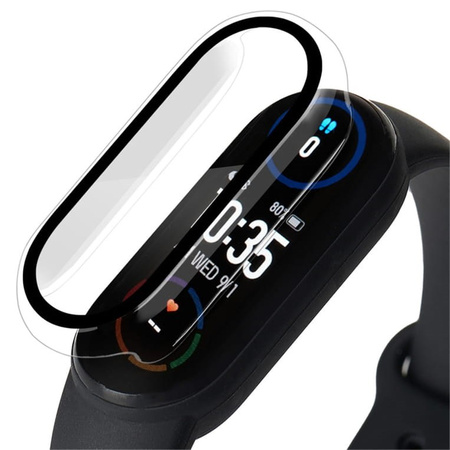Etui ze szkłem Bizon Case, Case Watch Adamo Xiaomi Mi Band 7, przezroczyste