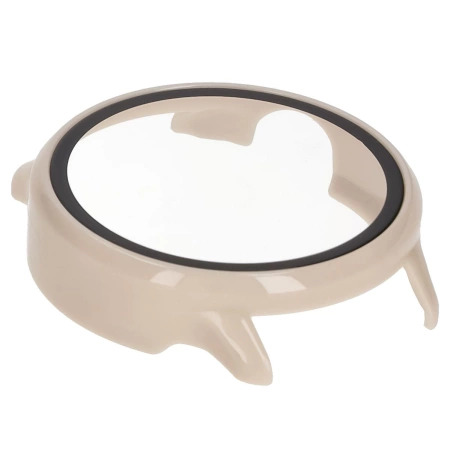 Etui ze szkłem do zegarka Bizon Case Watch Adamo do Garmin Vivoactive 6, beżowe