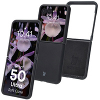 Silikonowe etui Bizon Soft Case do Motorola Razr 50 Ultra, czarne
