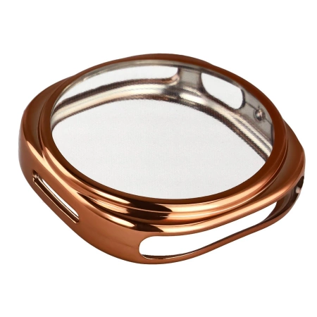 Etui z osłoną ekranu Bizon Case Watch Felipe do Galaxy Watch 8 40 mm, różowozłote