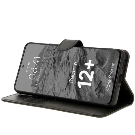 Etui z klapką Bizon Case Pocket do Realme 12+, czarne