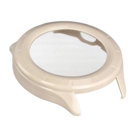 Etui ze szkłem do zegarka Bizon Case+Glass Watch do Xiaomi Watch S4, beżowe