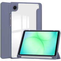 Etui z klapką Bizon Case Tab Clear Matt do Galaxy Tab A11 / A9, lawendowe