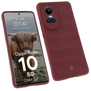 Pancerne etui Bizon Case Tur do Oppo Reno10 5G, burgundowe