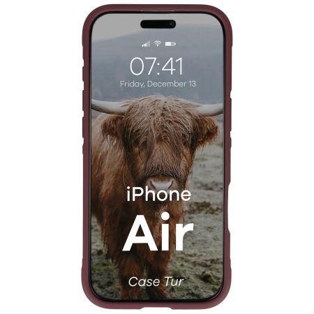 Pancerne etui Bizon Case Tur do iPhone Air, burgundowe