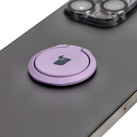 Uchwyt na palec Bizon Accessories Ring Turtle uniwersalny, jasnofioletowy